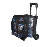 ELITE Basic - Bolsa de Bolos de un Solo Rodillo Aqua, diseño Compacto y Resistente, se Adapta a Zapatos de Talla 10.5 (Bolos Graffiti)