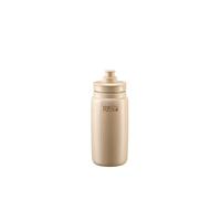 ELITE Bidón Fly Tex 550ml Beige, Botella Ligera 51g Textura Antideslizante Alto Flujo, Sin BPA, Carretera MTB