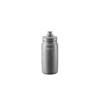 Elite Bidón Fly Tex 550ml Gris, Botella Ligera 51g Textura Antideslizante Alto Flujo, Sin BPA, Carretera MTB