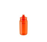 ELITE Bidón Fly Tex 550ml Naranja Transparente, Botella Ligera 51g Textura Antideslizante Alto Flujo, Sin BPA, Carretera MTB