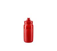 Elite Bidón Fly Tex 550ml Rojo, Botella Ligera 51g Textura Antideslizante Alto Flujo, Sin BPA, Carretera MTB