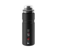 ELITE Bidón Syssa Aluminio Race Negro Mate 750 ml - Botella agua ciclismo resistente sin BPA - Para carretera MTB Gravel E-Bike - Reutilizable sostenible