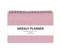 Elite Check - Agenda semanal sin fecha, agenda semanal y diaria, caja de verificación, nota gratis, 250 x 170 mm (rosa moca)