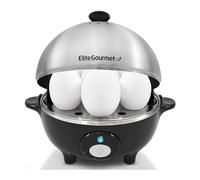 Elite Cuisine EGC-508 Maxi-Matic - Olla para huevos con bandeja de acero inoxidable, antiadherente