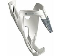 Elite Custom Race Plus Portabidón Blanco Brillante - Ligero Resistente - Bicicleta Carretera MTB Gravel E-Bike - Portabidon Ciclismo Universal