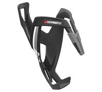 Elite Custom Race Plus Portabidón Negro Mate Gráfico Blanco - Ligero Resistente - Bicicleta Carretera MTB Gravel E-Bike - Portabidon Ciclismo Universal