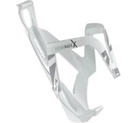 Elite Custom Race X Portabidón Blanco Brillante Gráfico Gris - Ligero Resistente - Bicicleta Carretera MTB Gravel E-Bike - Portabidon Ciclismo Universal