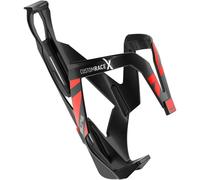 Elite Custom Race X Portabidón Negro Brillante Gráfico Rojo - Ligero Resistente - Bicicleta Carretera MTB Gravel E-Bike - Portabidon Ciclismo Universal