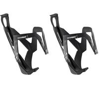 Elite Custom Race X Portabidón Negro Skin Gráfico Negro - Ligero Resistente - Bicicleta Carretera MTB Gravel E-Bike - Portabidon Ciclismo Universal (Paquete de 2)