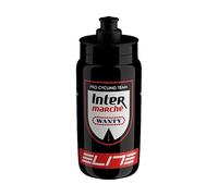 Elite Fly Teams 2025 - Botella de Agua (550 ml), diseño de Lunares, Color Blanco y Rojo