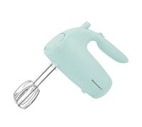 Elite Gourmet EHM003M Batidora de mano eléctrica Ultra Power, 5 velocidades, 2 varillas extraanchas de acero inoxidable, mezclas cremosas y suaves, práctico almacenamiento del batidor, azul menta