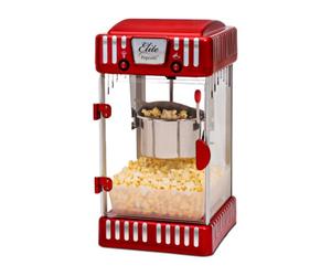 Elite Gourmet EPM-250# Classic Carnival Máquina de palomitas de maíz de sobremesa de 74 ml, estilo retro, palomitas de maíz calientes con mantequilla como de cine, rojo