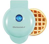 Elite Gourmet EWM015M Minigofrera eléctrica antiadherente, gofres belgas, diseño compacto, patata rallada, ceto, aperitivos, sándwiches, huevos, fácil de limpiar, menta
