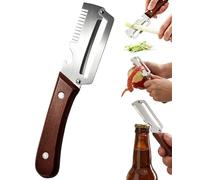 Elite Gourmet Knives, Elite Peeler, Elite Gourmet Peeler, Multi Function Peelerknife & Bottle Opener & JuliennePeelers, Ergonomic Kitchen Tool for Potato, Fruit, Vegetable (3-IN-1 1Pcs)