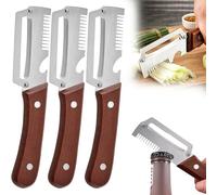 Elite Gourmet Peeler, 3 In 1 Multifunctional Vegetable Peeler, Stainless Steel Multi Functional Vegetable Shredder Knife, Julienne Peelers for Kitchen, Camping & Home Use (3)
