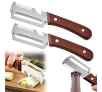 Elite Gourmet Peeler, 3 In 1 Multifunctional Vegetable Peeler, Stainless Steel Multi Functional Vegetable Shredder Knife, Julienne Peelers for Kitchen, Camping & Home Use (2)