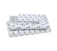 Elite Home Productos Whimsical Juego de sábanas de Bolsillo Profundo, Full, Bulldogs Blancos