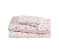 Elite Home Products Inc. - Juego de sábanas con Estampado de Microfibra Costera, Color Coral Marino, tamaño Queen