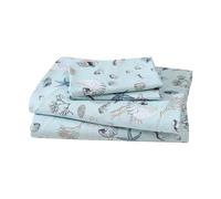 Elite Home Products MICSSFU449HTLCS - Juego de sábanas de Microfibra con Estampado de Hotel, tamaño matrimonial, Oceanside Sea