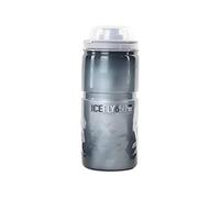 ELITE Ice Fly 650ml Ahumado - Botella térmica ciclismo - Mantiene frío 2.5h - Doble pared - Sin BPA