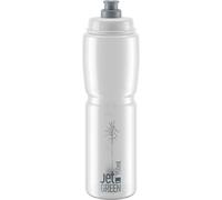 Elite Jet Green - Botella de agua para ciclismo Verde Transparente con logo gris 950 ml - Ecológica y sin BPA