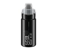 Elite Jet Plus Negro con logo gris 550 ml - Botella de agua para ciclismo - Aislamiento mejorado sin BPA Biodegradable - Para carretera MTB Gravel