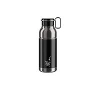 Elite Mia Negro y Plata 650ml - Botella acero inoxidable ciclismo - 100% sin plástico - Reutilizable sin BPA
