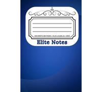 Elite Notes is a Elit Notebook - A Prestigious and Elegant Approach to Note-Taking | Unique, Numbered Pages with Personal Index | 6 x 9 in | 200 Pages ... Binding, School, College & Office Supplies