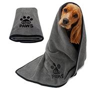 Elite Paws® Toalla grande de microfibra para perro, extra suave y gruesa, 140x70 cm, súper absorbente, accesorios para mascotas fangosas, suministros de ducha y baño, manta seca XL, paquete de 1