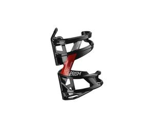 Elite Prism Derecha Portabidón Lateral Negro Brillante Gráfico Rojo 47g, Soporte Bidón Fibra MTB Gravel