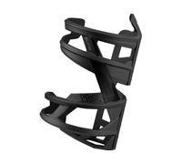 Elite Prism Izquierda Portabidón Lateral Material Reciclado Black Skin Soft Touch 47g, Soporte Bidón Fibra Ecológico MTB Gravel