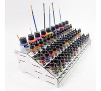 elite pro Organizador de Pinturas EP03 compatible con Vallejo AK The Army Painter | 30x22x11cm | Capacidad de 82 botes y 28 pinceles | Modelismo Miniaturas | Montaje fácil