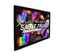 Elite Screens Pantalla de proyector CLR y ALR de 120 Pulgadas 16:9 4K, Pantalla de proyección estándar, Pantalla de proyector de Marco Fijo Gris, Pantalla de Cine Interior para Cine en casa - Marco