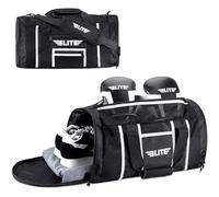 Elite Sports Bolsa de Deporte de Boxeo para MMA, BJJ, Jiu Jitsu Gear, Negro, L, Deportivo