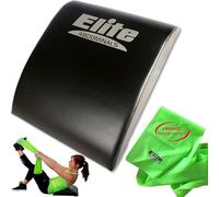 Elite Sportz Equipment Mat Abs: cojín para Abdominales, increíble Apoyo para la Parte Baja de la Espalda, Hecho para durar. Incluye una Banda de Resistencia de Regalo