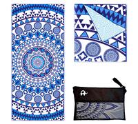 Elite Trend Toalla de playa de microfibra para adultos con bolsa Extra grande 78 x 35 pulgadas, ligera, sin arena, de secado rαpido, para viaje