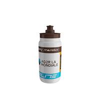 ELITE Unisex's Fly AG2R 2020 - Botella de agua (550 ml), color blanco y marrón