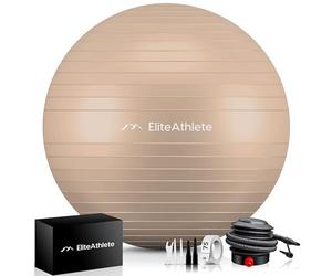 EliteAthlete Pelota de Pilates - Fitball 55 cm 65 cm 75 cm 85 cm - Pelota Embarazo - Bola Yoga Fitness - Balon de Gimnasia Ejercicios - Fit Ball in omba de Aire