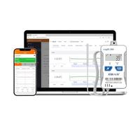 Elitech 4G Grabador de datos Temperatura Humedad Sonda Externa Reutilizable Luz/Choque/Ubicación Integrada Datos de Sombra SIM Integrado Almacenamiento SMS Correo Electrónico APP Alarma Web 100.000