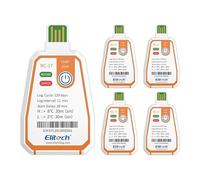 Elitech 5 unidades RC-17 registrador de temperatura desechable USB 180 días grabación continua 16000 registros para alimentos, medicamentos y cadenas de refrigeración de vacunas, función de alarma