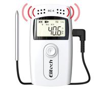 Elitech Data Logger de Temperatura Registrador de Datos de Temperatura Pantalla LCD con USB Registrador de Datos Grabador con Sensor Interior RC-4
