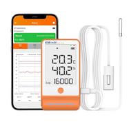 Elitech GSP-6Pro-GLE+THE - Registrador de temperatura Bluetooth con sensor combinado de temperatura y humedad, 100000 puntos de datos, certificado de calibración, ideal para cadenas de frío y