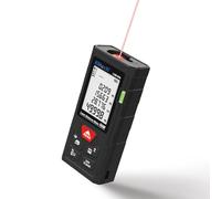 Elitech Medidor Láser 50m, Precisión ±2mm - Medidor Digital Distancia con LCD Retroiluminado, Funciones Área/Volumen/Pitágoras, Almacena 99 Mediciones LDM-50S
