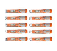 Elitech Registrador de Datos de Temperatura y Humedad Data Logger USB, 32000 grabaciones, PDF CSV&PDF Alarmas RC-51H 10Packs