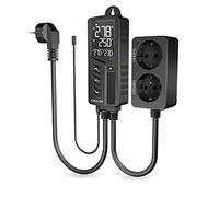 Elitech STC-1000Pro Dual Relay 220v Socket Termostato Digital con Sonda, Controlador de Temperatura de Enfriamiento y Calefacción para el Acuario Calentador de Agua Incubador (STC-1000PROTH EU)