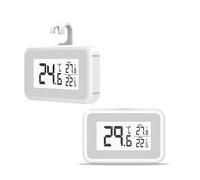 Elitech Termómetro TM-2 para frigorífico, control de temperatura, fijación magnética y gancho, ahorro de energía, ideal para congelador, despensa, frigorífico TM-2 2Pack