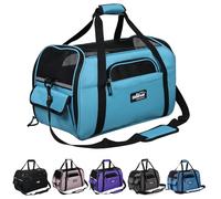 EliteField Transportín para mascotas de lado suave (aprobado por aerolíneas), varios tamaños y colores disponibles (mediano: 17 pulgadas de largo x 9 pulgadas de ancho x 12 pulgadas de alto, azul