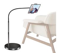 elitehood Aluminio Soporte Tablet Cama, Base Estable de 6.4KG y Soporte iPad Ajustable en Altura, Soporte de Cuello de Cisne para iPad para Cama para iPad Pro 12.9 Otros Dispositivos de 4.7 a 13”