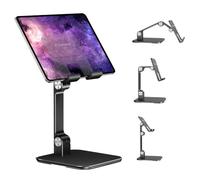 elitehood Soporte de Aluminio para iPad de Escritorio, Ultraestable | Soporte de Tableta Ajustable en Altura para Oficina en Casa, Soporte iPad Compatible con iPad Pro 13 12.9, Air Mini, Negro