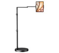 elitehood Soporte de suelo de aluminio resistente para tablet con brazo giratorio ajustable libremente, soporte para iPad para cama, sofá reclinable, compatible con iPad mini Air Pro de 13/5 y